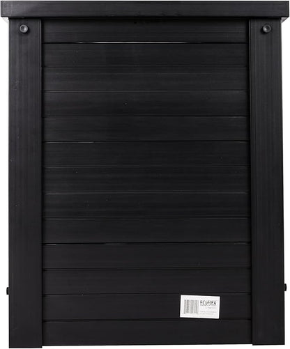 New Age Pet ECOFLEX Dog Crate End Table - Furniture-Style Pet Crate for Crate Trained Dogs - Stainless Steel Tubing & a Latched Closure - 10 Year Manufacturer's Warranty, Medium, Black