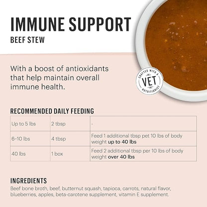 The Honest Kitchen Functional Pour Overs: Immune Support - Beef Stew Dog Food Topper, 5.5 oz x12