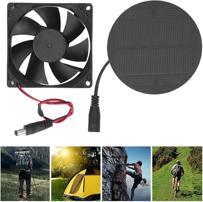 Marhynchus Big Dog House Dog House Solar Ventilation Fan, Dog Houses For Large Dogs Strong and Stable, Easy to Install, Monocrystalline Silicon Pet Cat Dog House Solar Fan