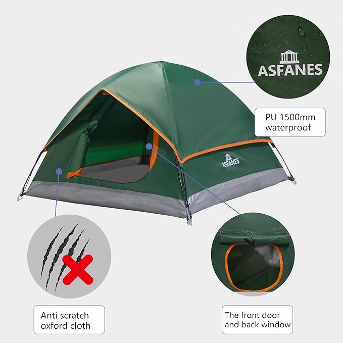 Outdoor Waterproof Pet Camping Tent, Cave Bed for Indoor Cats and Small Dogs, Portable Cat House Dog House, 29.5x29.5x18.9'', Green, M.