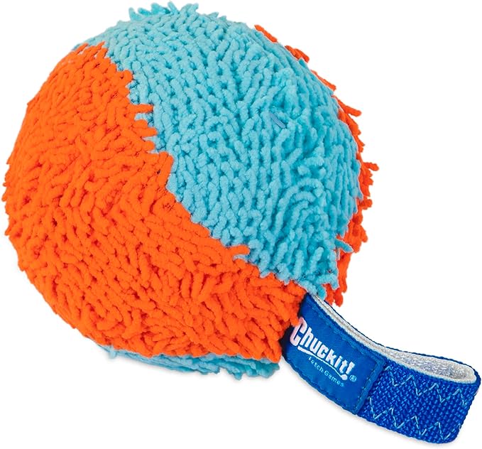 Chuckit! Indoor Fetch Shaker Dog Toy (7.5 Inch), Orange and Blue