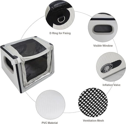 Collapsible Dog Crate - Portable Dog Travel Crate Kennel for Medium Dogs, Soft Sided Folding Dog Crates Indoor, Outdoor 31’’Lx35’’Wx25’’H