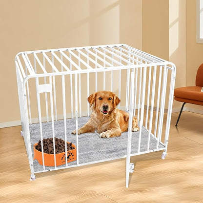 Dog Crate Cage XL Kennel Indoor Heavy Duty Pet Escape Proof Crate for Medium and Large Dogs Removable Crate (White)