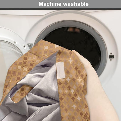 Lunarable Abstract Dog Crate Cover, Classic Print of Retro Style Round Intricate, Easy to Use Pet Kennel Cover for Small Dogs Puppies Kittens, 18 Inch, Cocoa Pale Brown