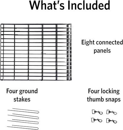 New World Dog Exercise Pen & Playpen, 24" W X 18" H, No Door, Black B550-18