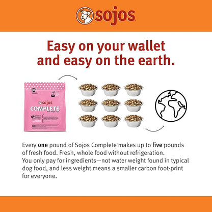 SOJOS Complete Lamb Recipe Dehydrated Dog Food, 1.75 lb, Pink