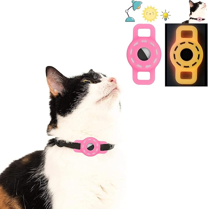 Pet Silicone Protective Case for Apple Airtag GPS Finder Dog Cat Collar Loop,GPS Pet Tag,Anti Scratch Cat Tag Holder,Air Tag Cover for Apple Labels,Cat GPS Tag Protects Device Anti-Lost Anti-Scratch