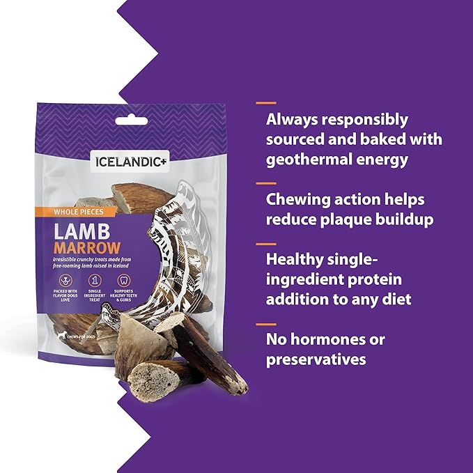Icelandic+ Lamb Marrow Whole Pieces Dog Chew 4.0-oz Bag