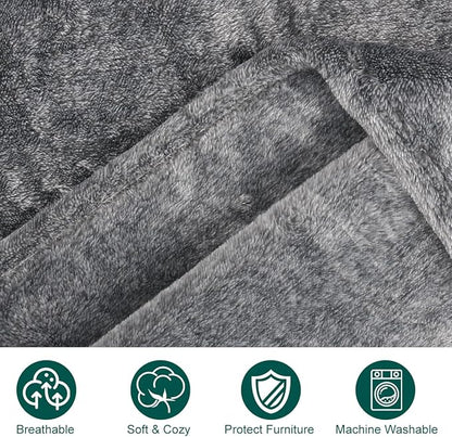 Onarway Dog Blanket Washable for Puppy: 4 Packs Dog Blankets 28”x20” - Fluffy Soft Small Throw for Cat Puppy Kitten Dogs - Fleece Pet Blankets for Bed Sofa Car and Indoor - Grey and Khaki