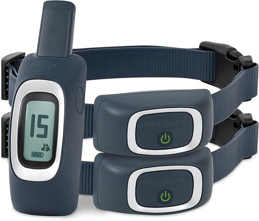PetSafe 600 Yard Remote Training Collar – 2 Dog Kit – Tone, Vibration & 15 Levels of Safe & Humane Static Stimulation, Medium Range Option to Train Off Leash Dogs, Waterproof, Durable, Rechargeable