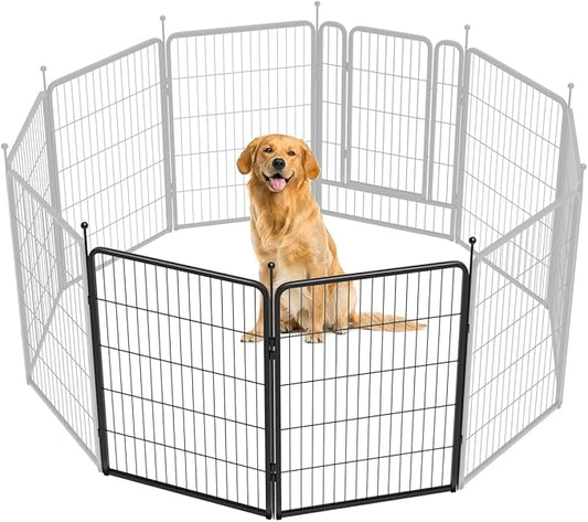 FXW Rollick Dog Playpen for Yard, RV Camping, 40 inch 2 Panels for Medium and Large Dogs│Patented