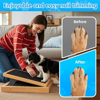 Pet Nail Self Adhesive Replacement Emery Paper, Eases Dog Nail Trimming Anxiety, Suitable for Doors and Walls(10in*13ft, White)