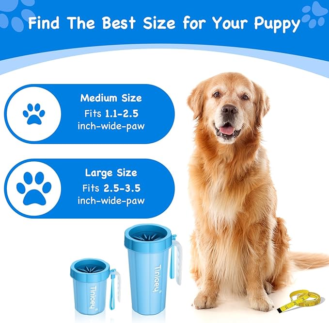 Paw Cleaner for Dogs Medium Small Breed with Handle | Dog Paw Cleaner to Clean Muddy Paws | Dog Foot Cleaner Paw Washer for Dogs & Pets| Dog Feet Washer