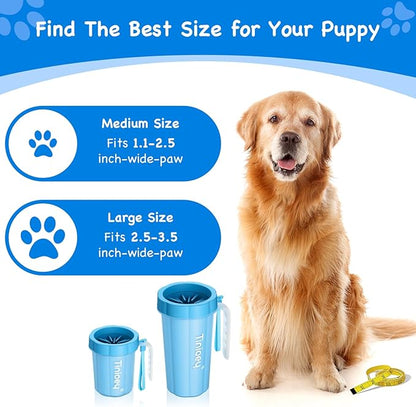 Paw Cleaner for Dogs Medium Small Breed with Handle | Dog Paw Cleaner to Clean Muddy Paws | Dog Foot Cleaner Paw Washer for Dogs & Pets| Dog Feet Washer