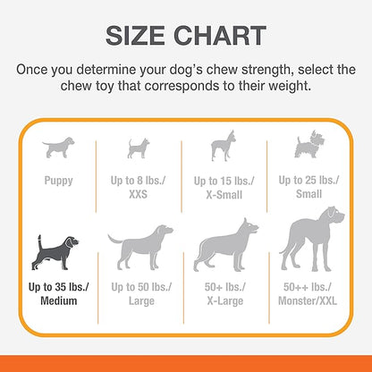 Nylabone Power Chew Cheese Bone Dog Chew Toy, Cute Dog Toys for Aggressive Chewers, Cheese Flavor, Medium/Wolf (1 Count)