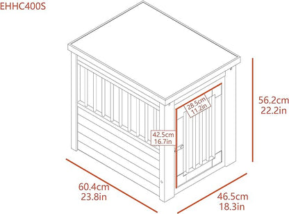 New Age Pet ecoFLEX Pet Crate/End Table, Small, Grey, Model:EHHC405S