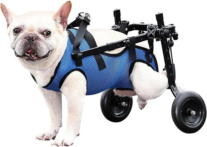 Dog Wheelchair for Back Legs, Dog Wheelchair for Small Dog, Adjustable Pets Cart with Wheels, Doggy Wheelchairs for Disabled Hind Legs, Dog Leg Brace and Hip Support, Small