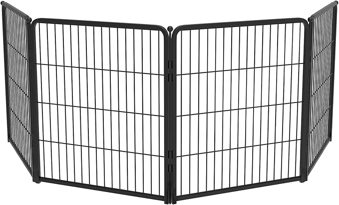 FXW Homeplus Dog Playpen for Indoor Use - Stress-Free and Safe Play, Heavy Duty 32 Inch 4 Panels Dog Pen for Puppies, Small and Medium Dogs, Black│Patented