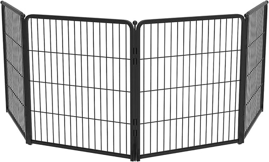 FXW Homeplus Dog Playpen for Indoor Use - Stress-Free and Safe Play, Heavy Duty 32 Inch 4 Panels Dog Pen for Puppies, Small and Medium Dogs, Black│Patented