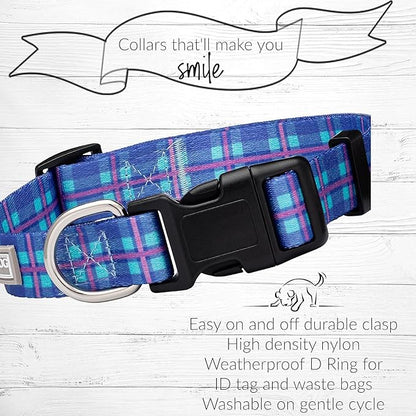Lucky Love Dog Patterned Dog Collar & Leash - Adjustable, Durable, Soft Webbing, & Comfortable Dog Collar & Leash Set for Male and Female Dogs - in Scotty Pattern with Strong Buckle, X-Small Size