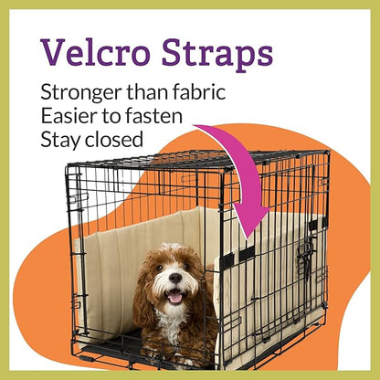 Pet Dreams Dog Crate Bumper - Comfy Liner & Dog Tail Protector for Inside Crate, Fits iCrate Cages 18, 24, 30, 36, 42, 48 Inches (Blue, Large, 36")