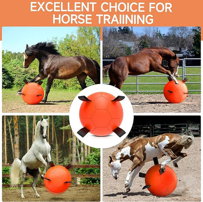 QDAN Herding Ball for Dogs, 25 inch Dog Balls, Giant Dog Toys Horse Toy, Dog Herding Ball for Australian Shepherd, Orange