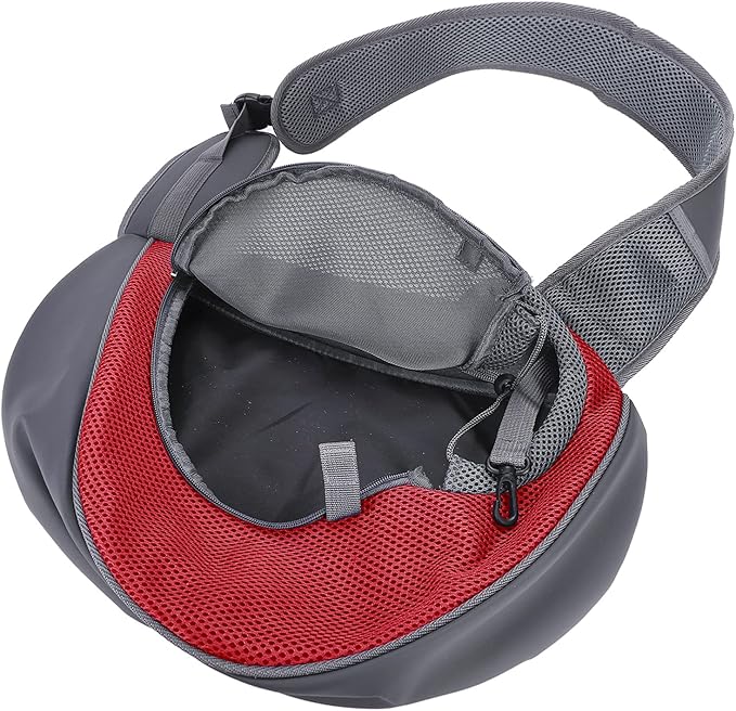 Dog Pet Sling Carrier Puppy Cat Sling Mesh Carrying Bag Adjustable Strap Breathble Small Dog Cat Satchel Carrier Hand Free Safe Front Backpack Soft Foldable Pet Purse Pouch Travel Outdoor