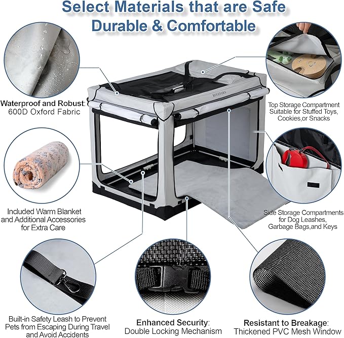 Soft Travel Dog Crate - 42 Inch