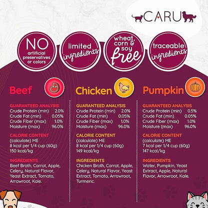 CARU Daily Dish Chicken Broth Meal Topper for Dogs and Cats - 1.1 lbs