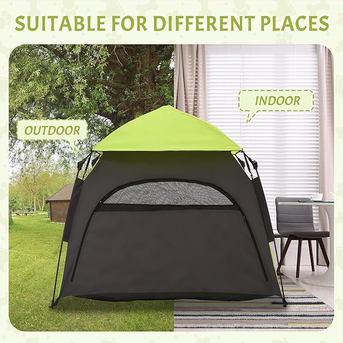 PawHut Pop Up Dog Tent for Extra Large and Large Dogs, Portable Pet Camping Tent with Carrying Bag for Beach, Backyard, Home