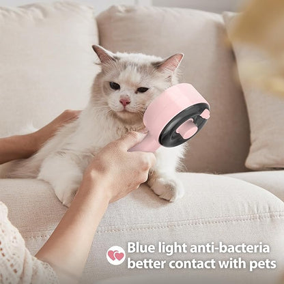 Steam Brush for Cats,3 in 1 Steamy Pet Brush Dog for Shedding for Indoor Cats,Water Brush for Cats Dogs,Spritz Defur Comb for Cats,Pet Grooming Brush Removal Comb with Spray for Cats（Pink）