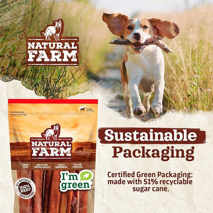 Natural Farm Rib Bones for Dogs (9-10 Inch, 8 Pack) - Beef Ribs for Dogs, Farm-Raised Cattle - Slow-Roasted Flavor Treats, Promotes Dental Health, Great for Medium and Large Dogs