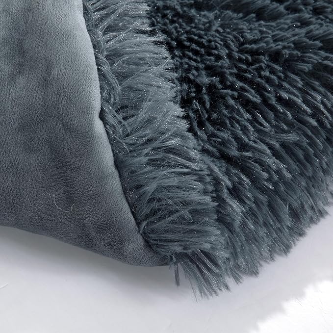 HOMBYS Fluffy Dog Crate Bumper with Dog Mat (Crate NOT Include)-Soft Faux Fur Crate Accessorie Dog Kennel Cover, Dog Crate Training Pad for a Safe & Comfortable, Ties for Secure-Fit Front Door Crates