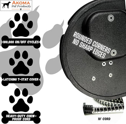 by Akoma Pet Products | 400w Dog House Furnace with 10-Foot Cord | Installs in Minutes | Safe - Dry Heat | Won't Burn Pets