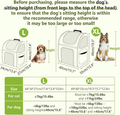 Pecute Cat Carrier Backpacks, Expandable Cat Backpack with Shade Cover, Breathable Mesh, Pet Carrier Backpack for Cats Small Dogs Puppies, Dog Carrier Backpack Great for Travel Hiking Camping Outdoor