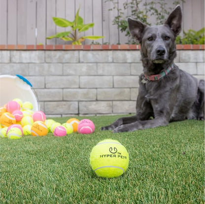 Hyper Pet Tennis Balls for Dogs (Pet Safe Dog Ball Dog Tennis Balls for Exercise & Training) Dog Ball Interactive Dog Toys work with Hyper Pet K9 Kannon K2 Dog Ball Launcher - 4 Pack 2.5" Green