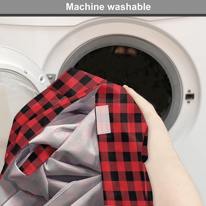 Ambesonne Plaid Dog Crate Cover, Lumberjack Fashion Buffalo Checks Pattern Retro Style Grid Composition, Easy to Use Pet Kennel Cover for Medium Large Dogs, 42 Inch, Orange Black