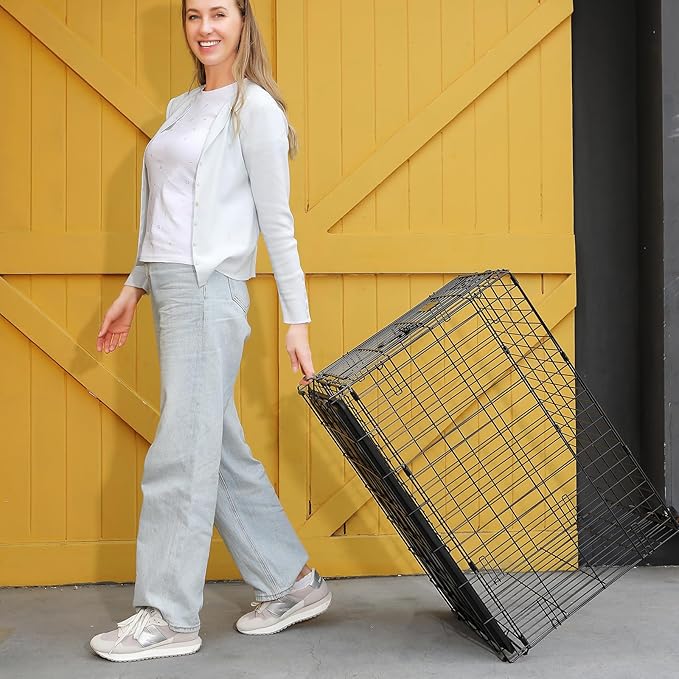 Fold & Carry 1-Door Folding Dog Crate (XL: 48-in L x 30-in W x 33-in H)