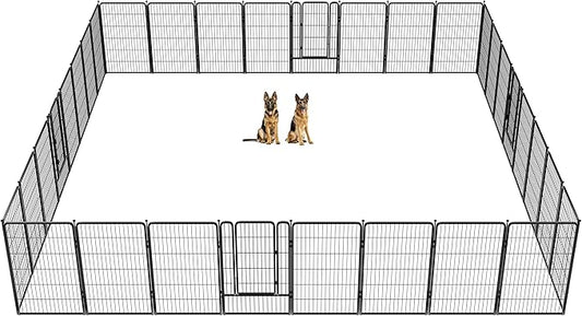 FXW Rollick Dog Playpen for Yard, RV Camping, 45 inch 32 Panels for Large Dogs│Patented