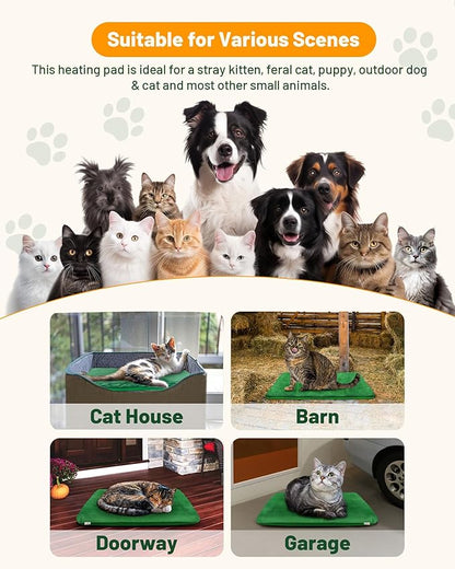 PETNF 2024 Pet Heating Pad with APP Remote Control, Indoor Outdoor Heated Pet Bed with Temperature Time Adjustment & Waterproof Cover, Electric Pet Heated Bed Pads