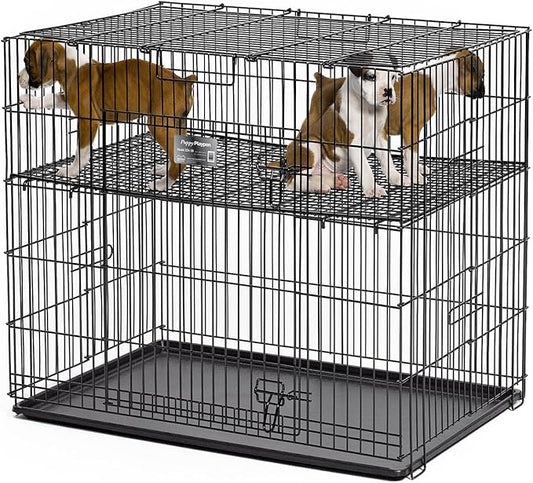 MidWest Homes for Pets Homes Puppy Playpen Crate - 224-05 Grid & Pan Included