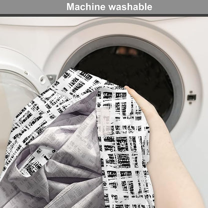 Ambesonne Black and White Dog Crate Cover, Watercolor Stained Pattern Tie Dye Digital Print Shibori Inspired Hippie, Easy to Use Pet Kennel Cover for Cats & Medium Dogs, 30 Inch, White Black