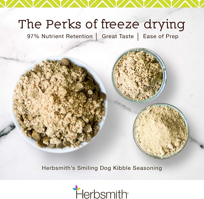 Herbsmith Bone Broth Kibble Seasoning – DIY Raw Coated Kibble Mixer - Freeze Dried Meat + Bone Broth Powder for Dogs - Healthy Dog Food Toppers - Chicken 3.5 oz [Bundle x3 Units]