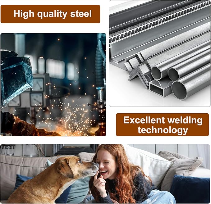 PawHut 4.6' x 4.6' x 5' Outdoor Dog Kennel, Walk-in Pet Playpen, Welded Wire Steel with Water and UV-Resistant Canopy, Black