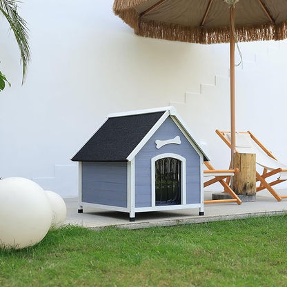 Solid Wood Dog House Comfortable Outdoor Shelter for Medium-Sized and Smaller Dog Sturdy, Durable and Easy to Clean,Can DIY,33.5’’D×30.7’’W×32.3’’H