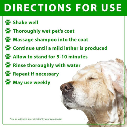Vetoquinol BPO-3 Shampoo for Dogs, Cats & Horses (3% Benzoyl Peroxide) – 128oz – Deep Cleaning, Medicated Shampoo Opens & Flushes Hair Follicles – Degreases Oily Coats – Soothes Red, Flaky, Itchy Skin