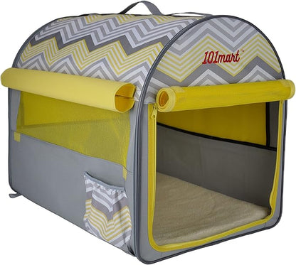 Premium Soft-Sided Folding Pet Tent | Portable Pet Crate for Home and On The Go | Made from Heavy-Duty Water-Resistant Canvas Fabric | Perfect for Indoor and Outdoor Use