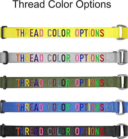 Blueberry Pet Essentials Personalized Martingale Safety Training Dog Collar, Military Green, Large, Adjustable Customized ID Collars for Dogs Embroidered with Pet Name & Phone Number