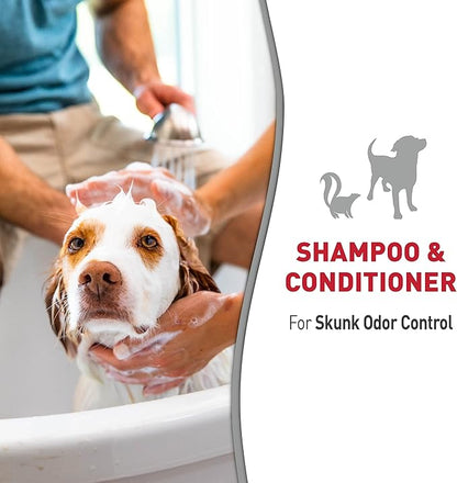 Nature's Miracle Skunk Odor Control Shampoo & Conditioner Lavender Scent 32 Ounces, Odor Control Formula (Pack of 2)
