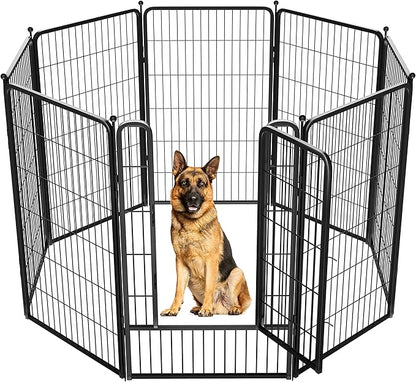 FXW Rollick Dog Playpen for Yard, RV Camping, 45 inch 8 Panels for Large Dogs│Patented